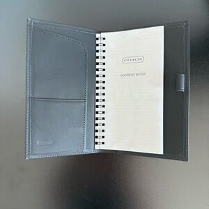 Coach Smooth Black Leather Address Book